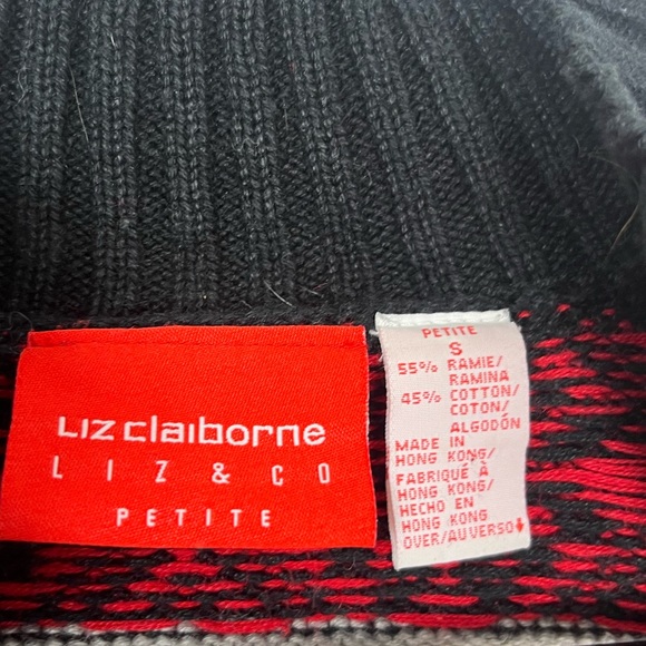 Vintage Liz Claiborne Petites Cotton Christmas Sweater Sz SP - Picture 10 of 12